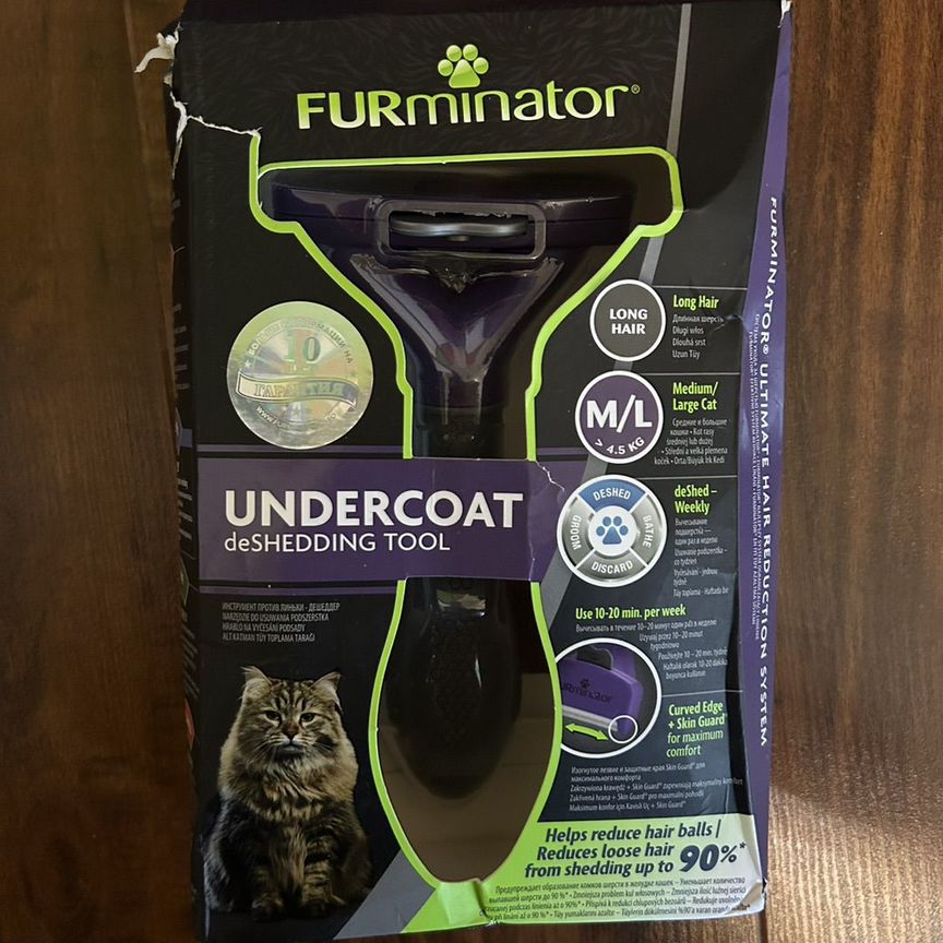 Furminator M/L для кошек с длинной шерстью