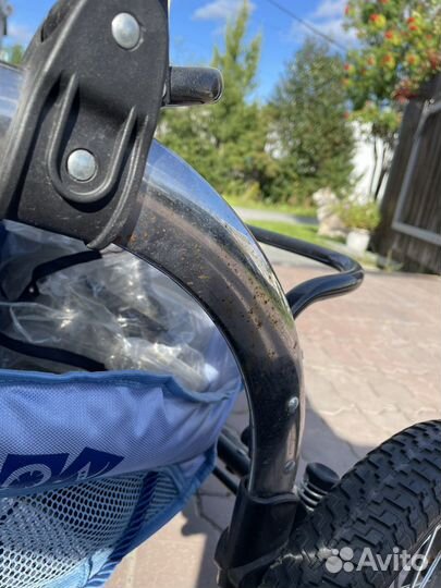 Коляска adamex 3 в 1 голубая