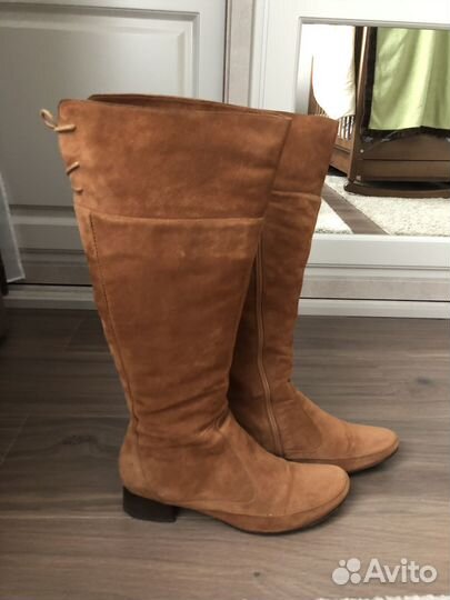 Сапоги замшевые