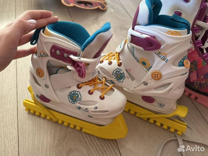 Коньки и сумка