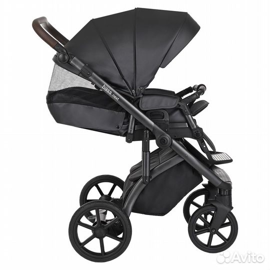 Roan Bass Next коляска 2в1 Кожа /Black Pearl