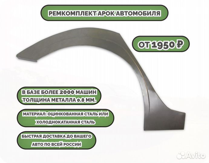 Ремонтные арки (ремкомплект) на автомобиль