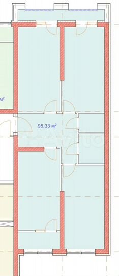 2-к. квартира, 95,3 м², 5/18 эт.