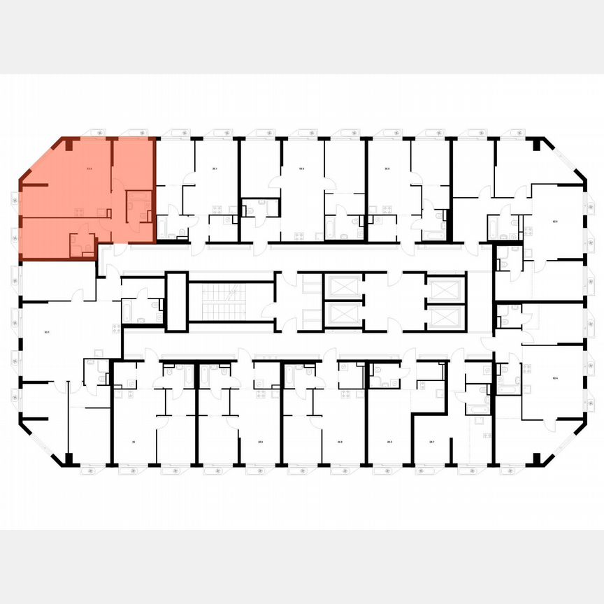2-к. квартира, 63,4 м², 14/32 эт.