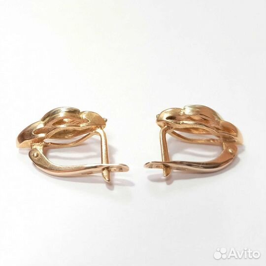 Золотые серьги с бриллиантами