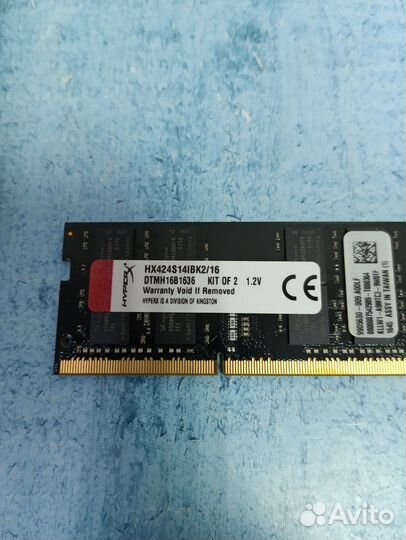 Комплект so-dimm 16GB DDR4 (2шт по 8гб) Hyperx пам