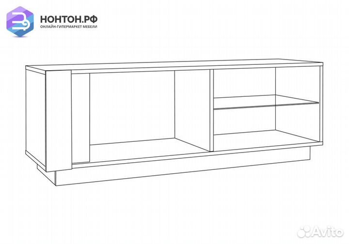 Тумба Арчи 10.85 дуб крафт золотой / камень темный