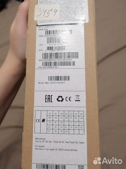 Ноутбук acer spin1