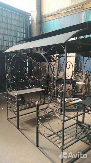 Мангал лофт с крышей