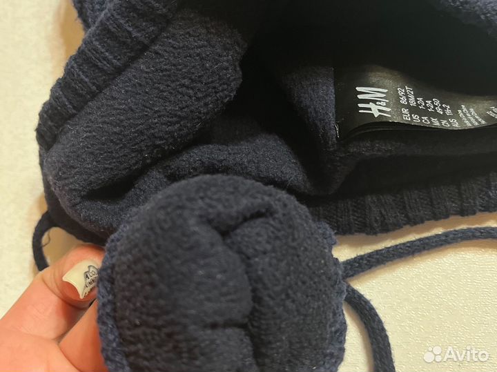 Шапка hm с варежками