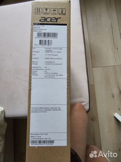 Ноутбук Acer SF314-57 d С отл. сост с Windows11