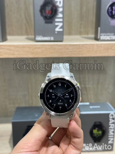 Garmin epix (Gen 2) Sapphire 47мм титановый белый