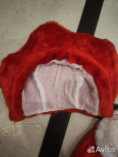 Новогодний костюм для девочки красная шапочка