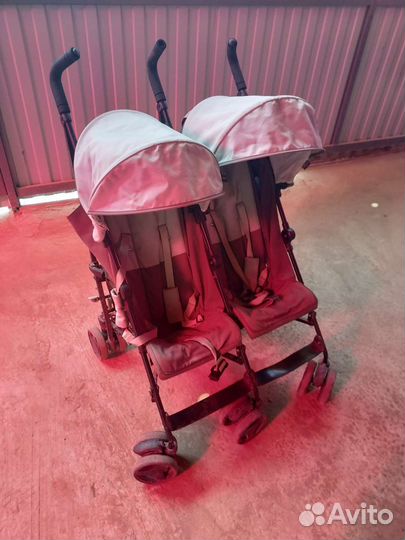 Прогулочная коляска для двойни бу