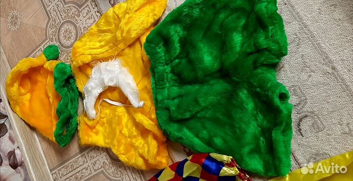 Новогодний детский костюм гнома и клоуна