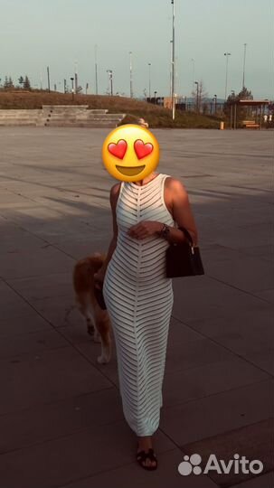 Трикотажное платье lime S