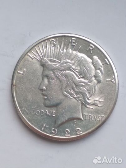 Монета США серебро