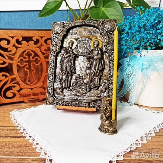 Икона апостолов Петра и Павла. подарочный комплект