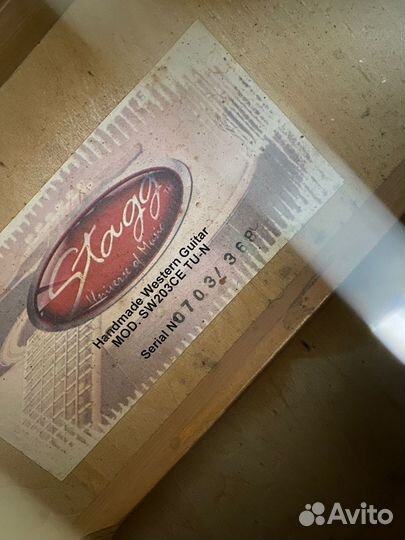 Гитара электроакустическая stagg SW203CE