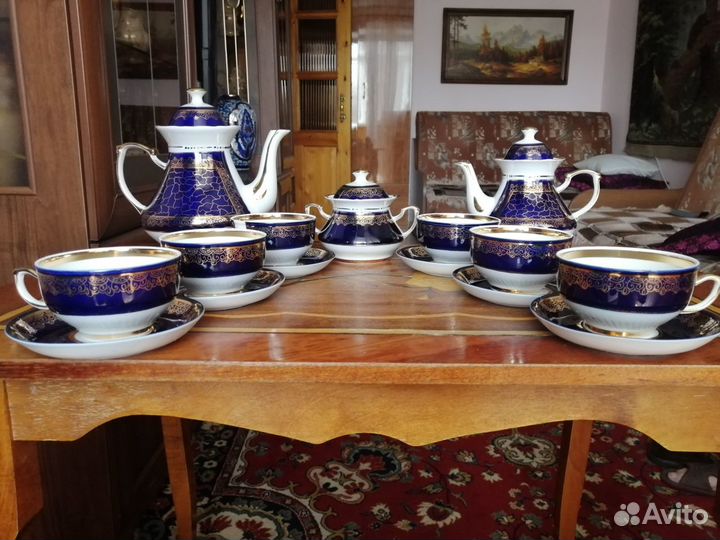 Чайные сервизы кобальтовые