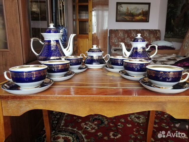 Чайные сервизы кобальтовые