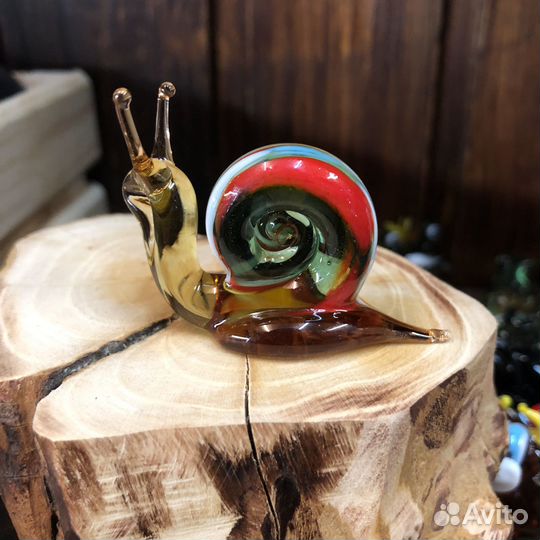 Стеклянная улитка из стекла