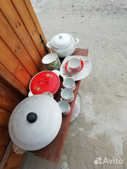 Кастрюля чугунная эмалированная СССР