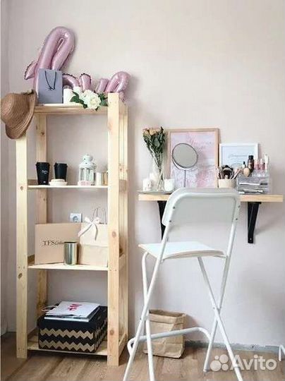 Стеллаж натуральное дерево