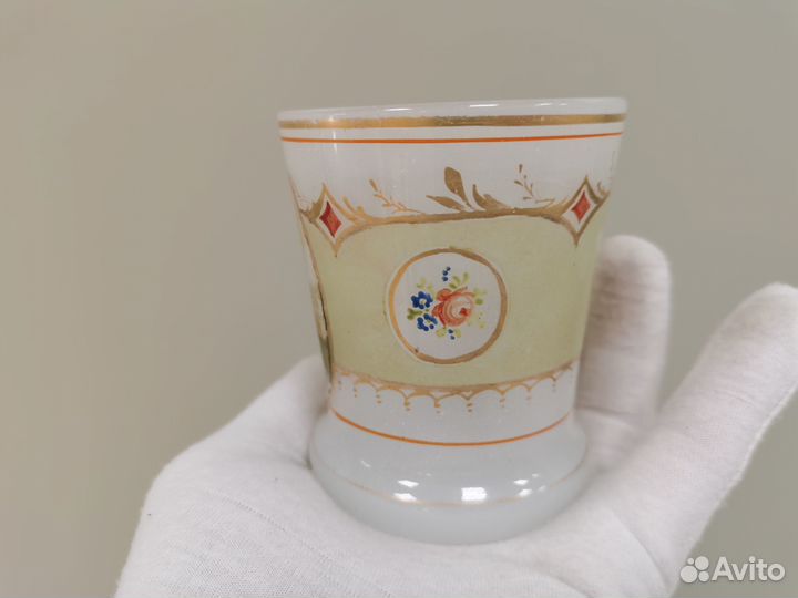 Стакан заказной 19 век Русский офицер Мальцев