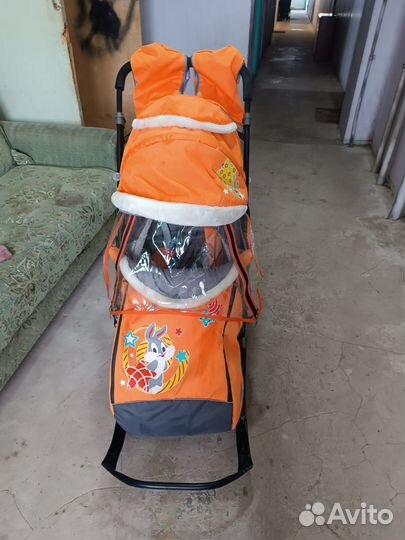 Детские санки коляска ника