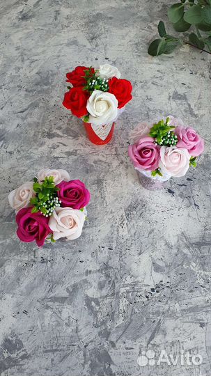 Стаканчик с мыльными розами 5 шт