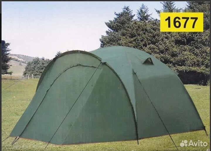 Палатка трёхместная, двухслойная Lanyu 1677#