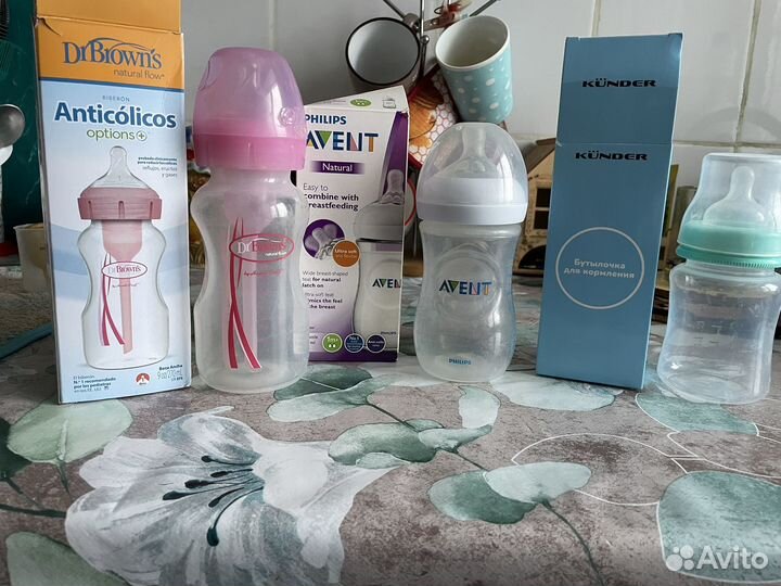 Бутылочки для кормления dr browns, avent