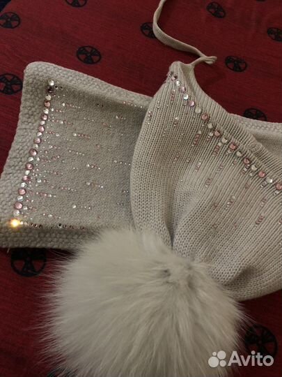 Комплект шапка и шарф для девочки