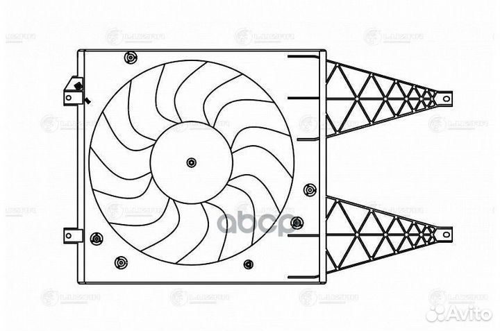 Вентилятор радиатора skoda fabia II (07) (с к