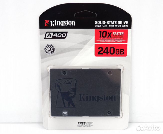 SSD жёсткий диск Kingston A400 240Gb