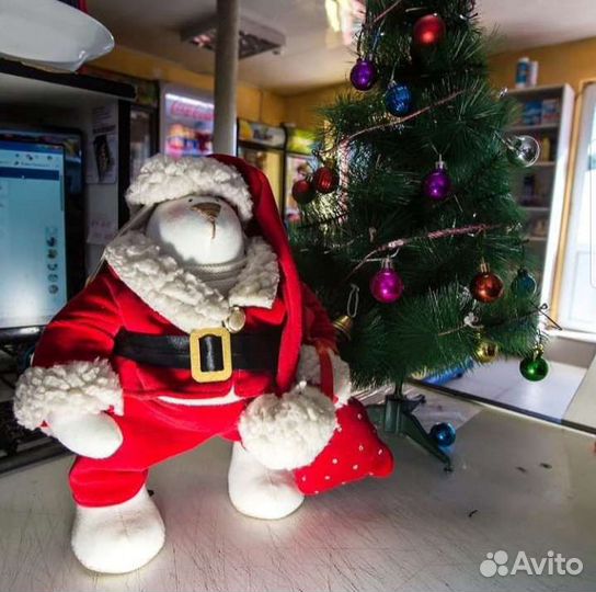 Мягкая игрушка Заяц Дед мороз