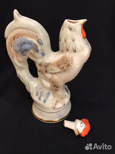 Петух.Статуэтка.Штоф.Городница.Фарфор.СССР