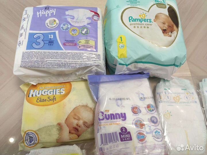 Подгузники 1 и 3 размер