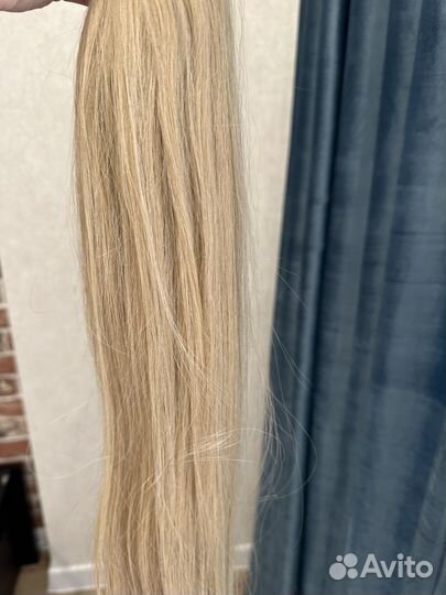 Волосы для наращивания 70 см блонд