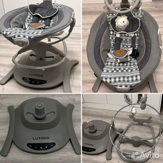 Электрокачели шезлонг для новорожденных Luxmom