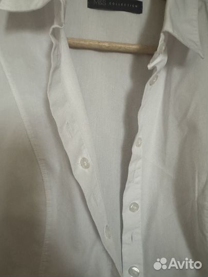 Рубашка женская белая хлопковая marks&spencer s