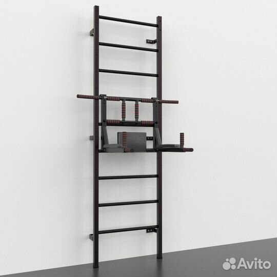 Шведская стенка + Турник Мультихват, Черная