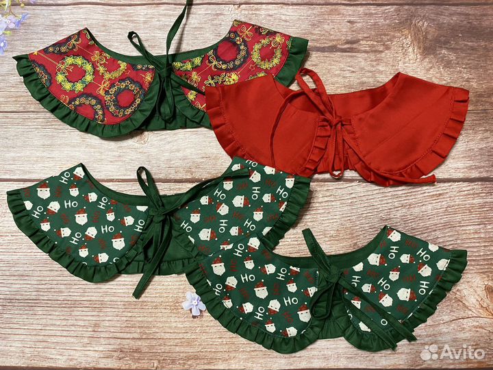 Воротничок новогодний сьемный