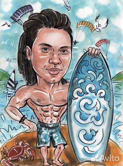 Шарж по фото на заказ. Шаржист на празднике