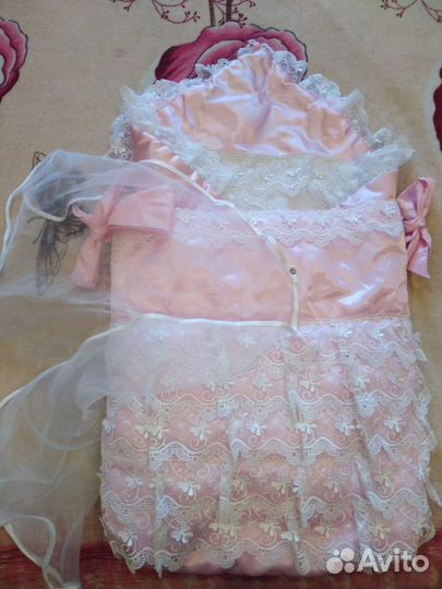 Конверт розовый на выписку Choupette