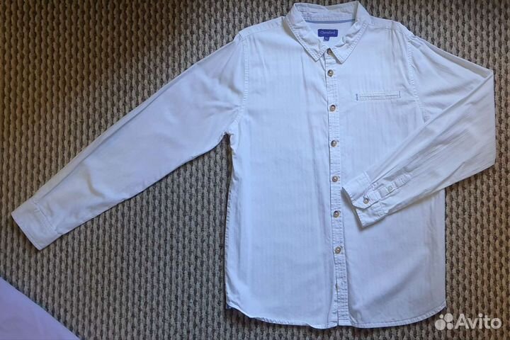 Рубашка для мальчика нежно- сиреневый цвет 158