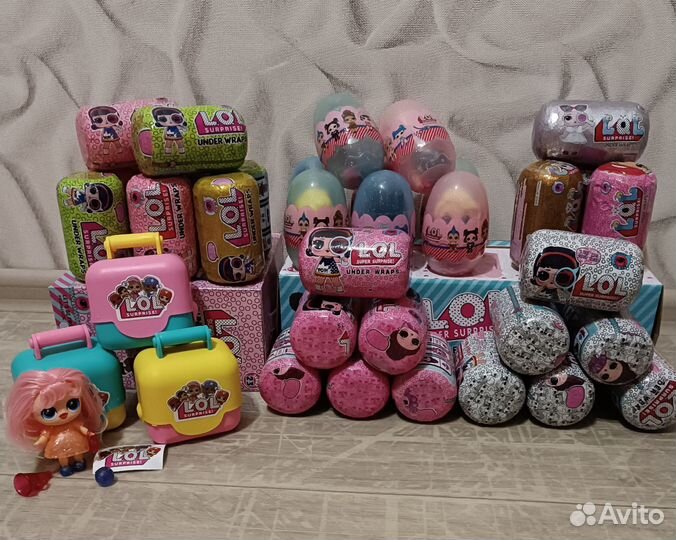Капсулы лол lol, шары, яйцо, чемоданы, вертолёты
