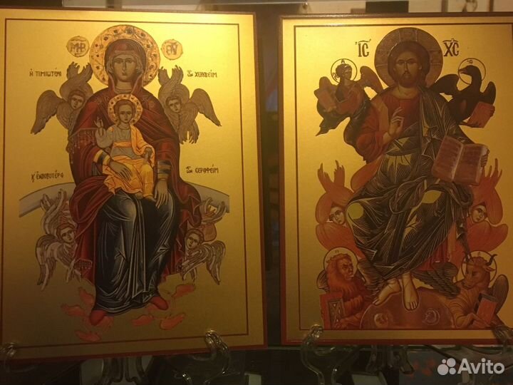 Икона Спаситель и Богородица