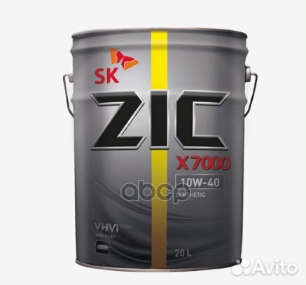 ZIC X7000 AP 10W40 (20L) масло мот. синтacea E